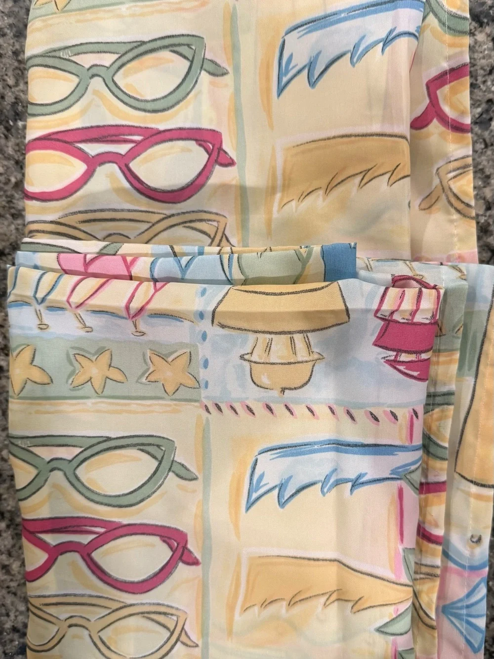 Coastal Print Shower Curtain - Pastel Multi